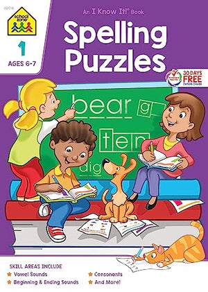 Spelling Puzzles Grade 1-Workbook