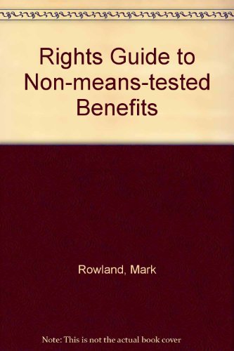 Rights Guide to Non-means-tested Benefits