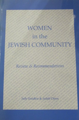 Women in the Jewish community: Review and recommendations
