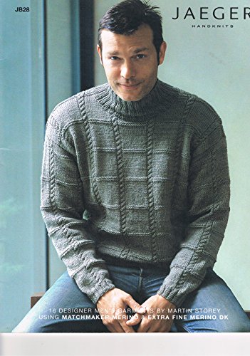 Jaeger Handknits JB28 - 16 Designer Men's Garments By Martin Storey