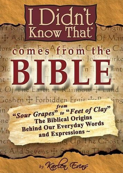 Comes from the Bible
