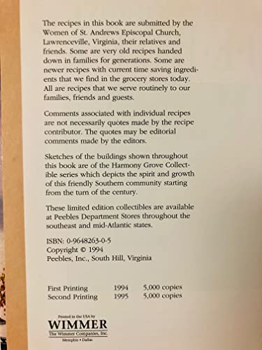 The Harmony Grove Cookbook
