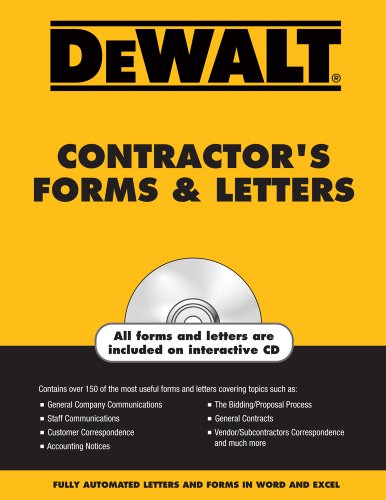 Dewalt Contractor's Forms & Letters
