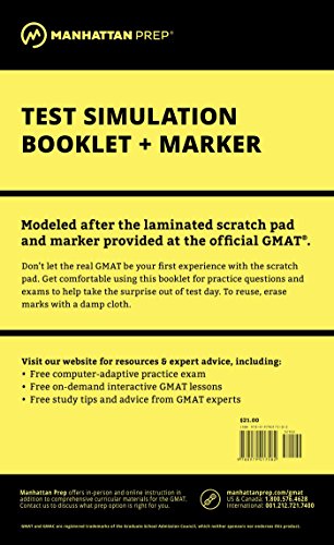 Manhattan Prep GMAT Test Simulation Booklet
