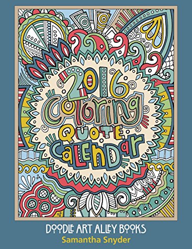 2016 Coloring Quote Calendar