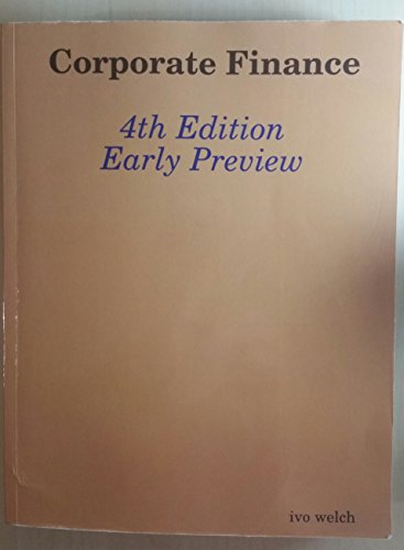 CORPORATE FINANCE-EARLY PREVIEW EDITION