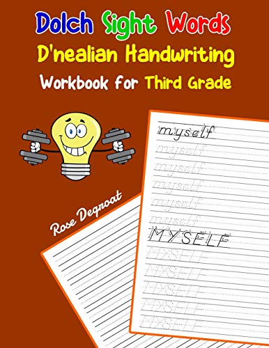 Dolch Sight Words D'nealian Handwriting Workbook for Third Grade