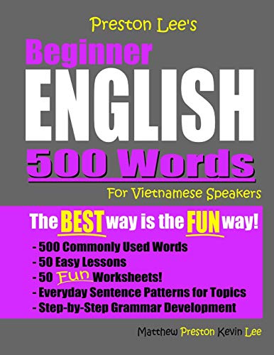 Preston Lee's Beginner English 500 Words For Vietnamese Speakers