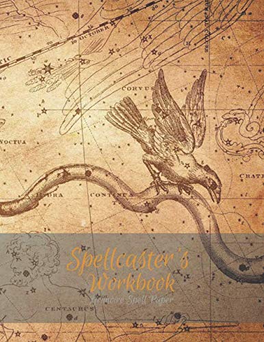 Spellcaster's Workbook Grimoire Spell Paper: Blank Grimoire Journal Book 8.5 x 11 Large Notebook