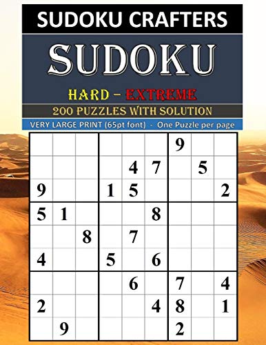 SUDOKU Hard - Extreme 200 PUZZLES WITH SOLUTION