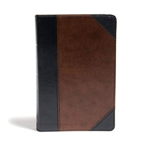 CSB Large Print Personal Size Reference Bible, Black/Brown