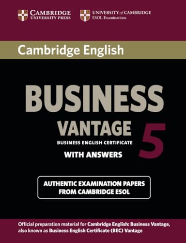 Cambridge English Business 5 Vantage Student's Book with Answers