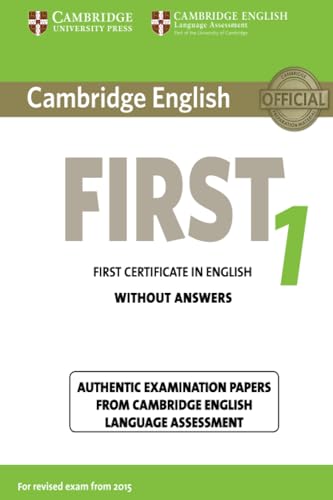 Cambridge English First 1 for Revised Exam from 2015 Student's Book without Answers
