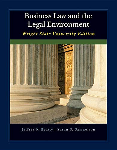BUSINESS LAWLEGAL ENVIRONMENT