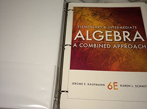 Cengage Advantage Books: Elementary and Intermediate Algebra : A  Combined Approach