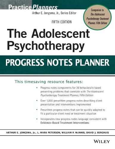 The Adolescent Psychotherapy Progress Notes Planner