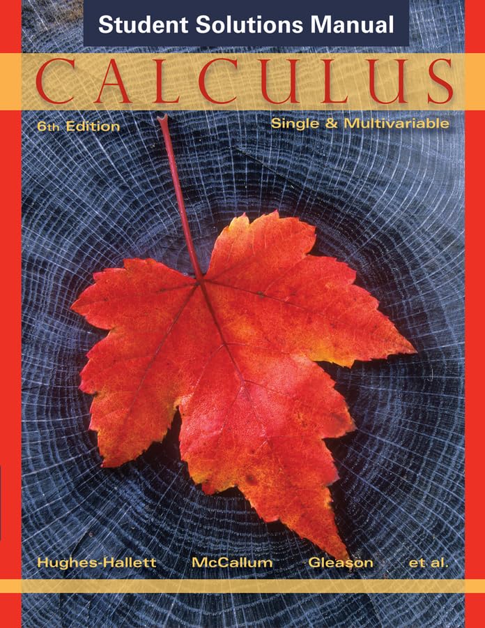 Calculus, Student Solutions Manual
