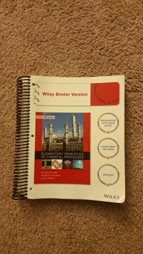 Elementary Principles of Chemical Processes