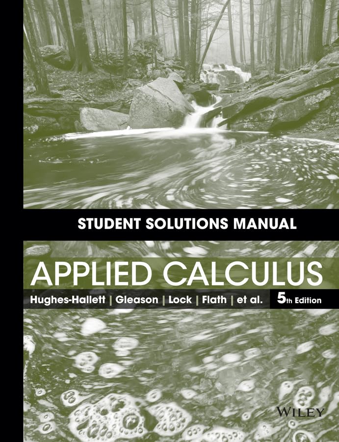 Student Solutions Manual to accompany Applied Calculus
