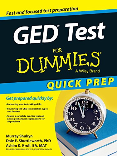 Ged Test for Dummies, Quick Prep Edition