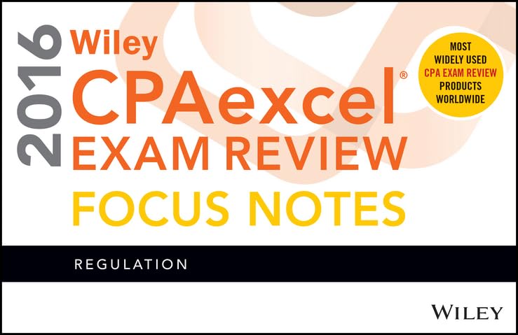 Wiley CPAexcel Exam Review 2016 Focus Notes