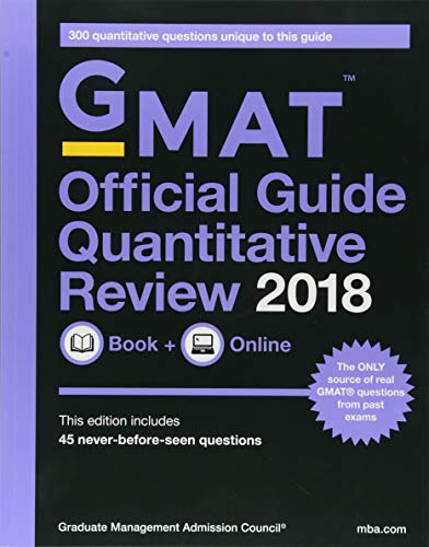 GMAT Official Guide 2018 Quantitative Review: Book + Online
