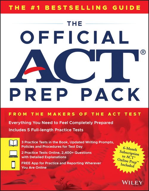 The Official ACT Prep Pack with 5 Full Practice Tests (3 in Official ACT Prep Guide + 2 Online)