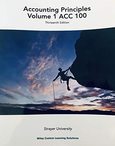Accounting Principles Volume 1 ACC 100