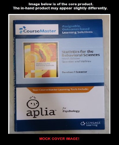 Pac Aplia W/Mtr Statistics Behavioral Sciences