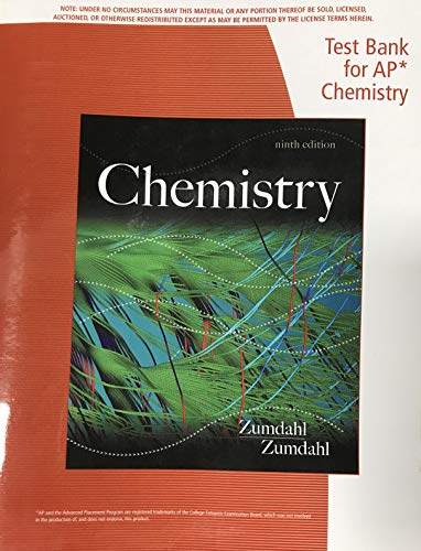 Test Bank For AP Chemistry Zumdahl th edition
