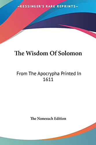 The Wisdom Of Solomon
