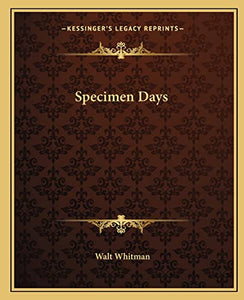 Specimen Days 
