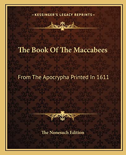The Book Of The Maccabees