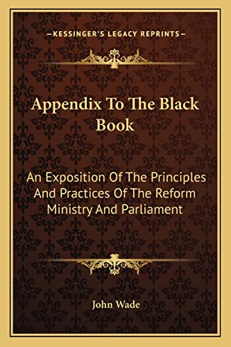 Appendix To The Black Book