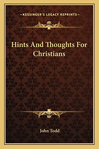 Hints And Thoughts For Christians