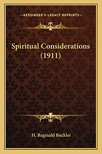 Spiritual Considerations (1911)