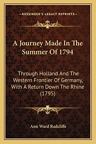 A Journey Made In The Summer Of 1794