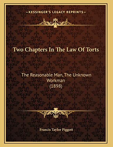 Two Chapters In The Law Of Torts