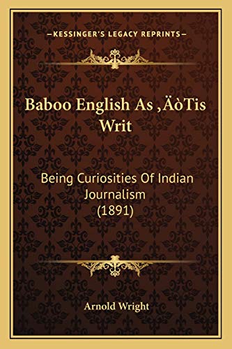 Baboo English As 'Tis Writ