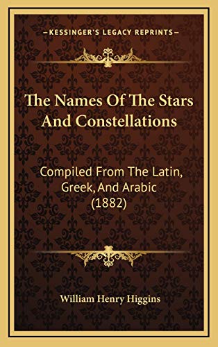 The Names Of The Stars And Constellations