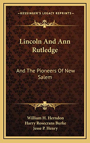 Lincoln And Ann Rutledge