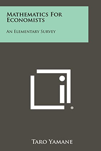 Mathematics For Economists