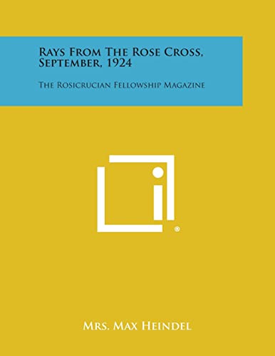 Rays from the Rose Cross, September, 1924