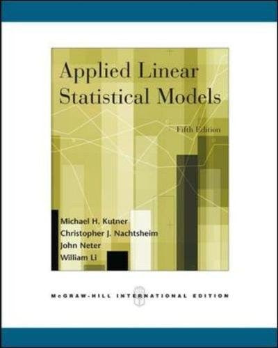 APPLIED LINEAR STATIS.MODELS