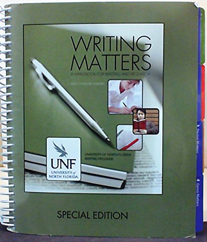 Writing Matters Unf Special Edition with Access Code