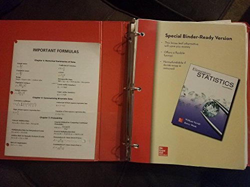 Loose Leaf Version for Elementary Statistics