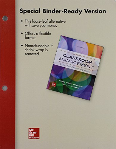 Looseleaf for Elementary Classroom Management