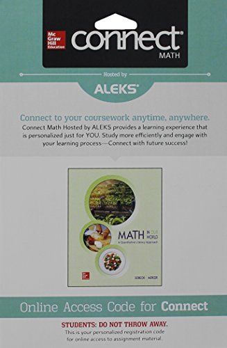 Quantitative Literacy (Loose Leaf) with Connect Math Hosted by Aleks Access Card