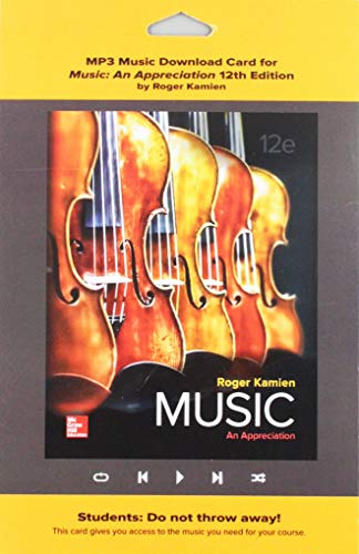 MP3 Download Card for Music: An Appreciation, Brief