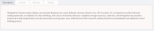 ISE Dynamic Business Law: The Essentials